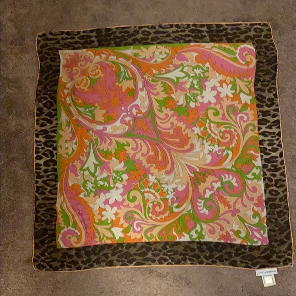 Authentic Dolce & Gabbana Italian Silk Scarf